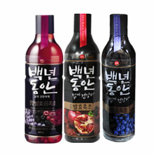 [センピョ]黒酢(フッチョ) 3種(覆盆子,ザクロ,ブルーベリー)/韓国食品/飲むお酢/果実酢/健康飲料