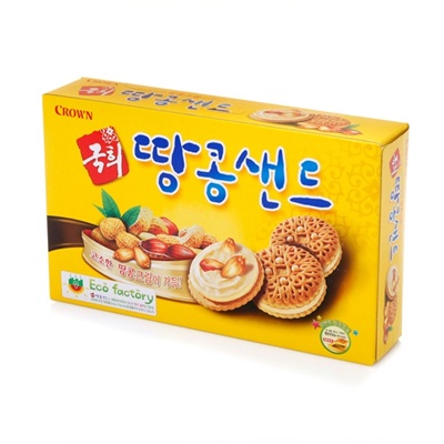 [クラウン]ピーナッツサンド 372g×12箱/韓国お菓子/韓国スナック/クッキー