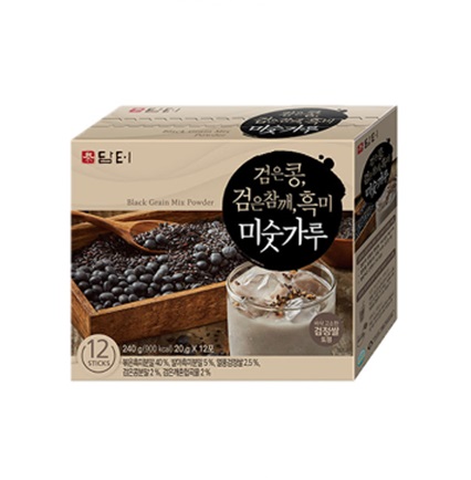 [ダムト]黒豆・黒ごま・黒米 はったい粉(12包) 240g×12個/韓国食品/ダイエット食品/禅食/健康飲料