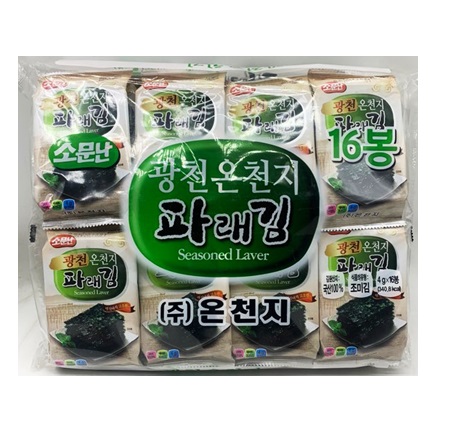 評判の廣川 青海苔 16袋(64g)×8セット/韓国食品/韓国味付けのり/焼きのり