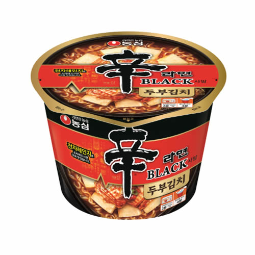 [農心]辛ラーメン ブラック 豆腐キムチ(カップ) 94g×16個/韓国ラーメン/インスタントラーメン/カップラーメン